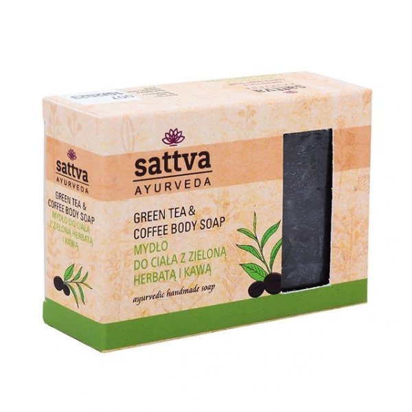 Green Tea and Coffee Natural Glycerine Soap Sattva, 125g