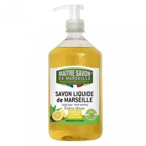 Mydło Marsylskie w płynie, WERBENA i CYTRYNA, Maitre Savon de Marseille, 500ml