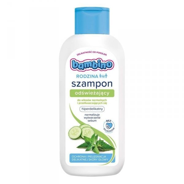 Bambino Rodzina Szampon do włosów odświeżający - włosy normalne i przetłuszczające się  400ml
