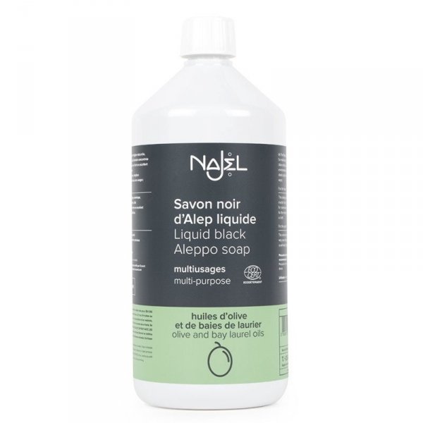 Aleppo Black Liquid Soap, Natural Multi-purpose Detergent, Najel