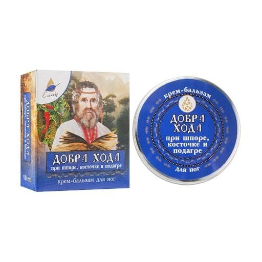 Krem Balsam na Ostrogę Piętową, Haluksy i Dnę Moczanową, Eliksir, 10ml
