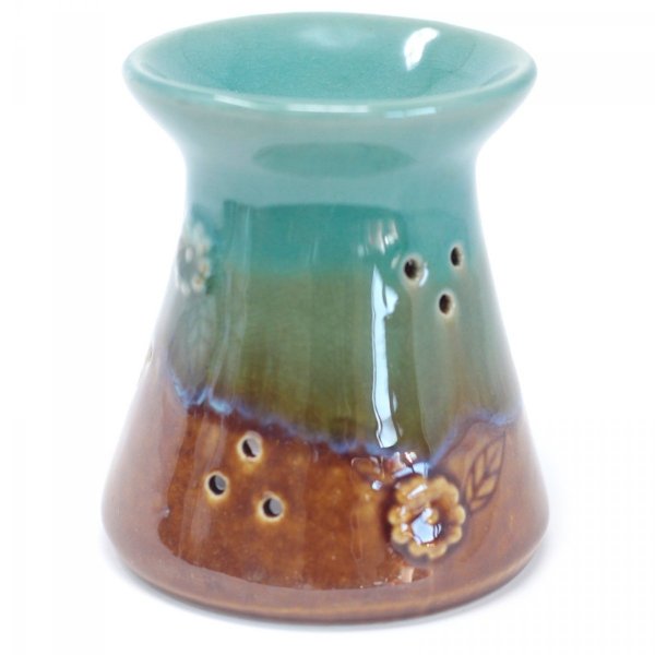 Turquoise Flowers Oil Burner