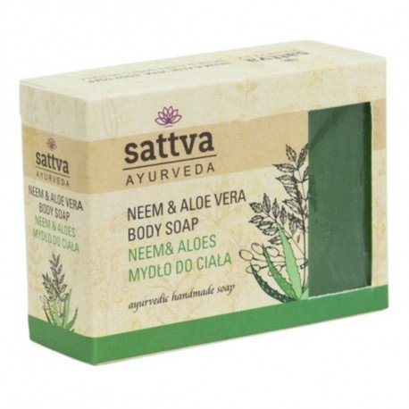 Neem &amp; Aloe Natural Glycerine Soap Sattva, 125g