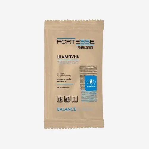 Szampon do każdego rodzaju włosów, pH Balans, Fortesse Pro Balance &amp; Fresh, 15ml