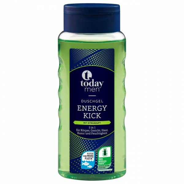 Żel pod prysznic dla mężczyzn Today Men Energy Kick, 300ml