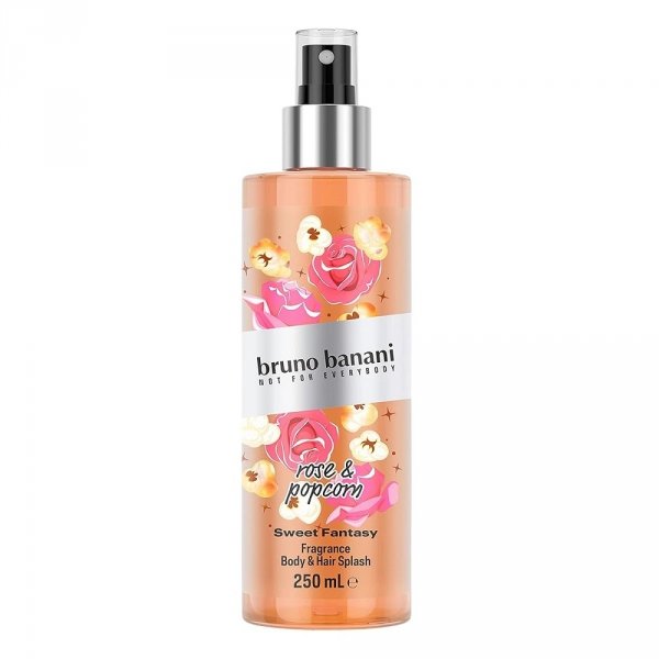 BRUNO BANANI Body Mist Candy Fantasy Mgiełka do ciała Popcorn & Rose 250 ml