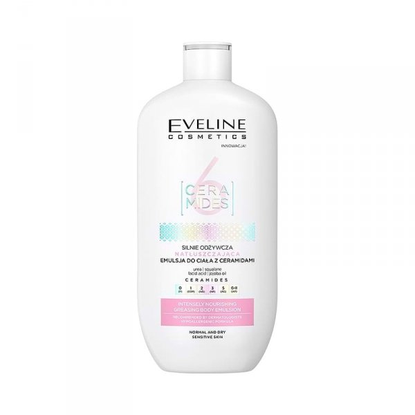Silnie Odżywcza Natłuszczająca Emulsja do ciała z Ceramidami, EVELINE 6 Ceramides, 350ml