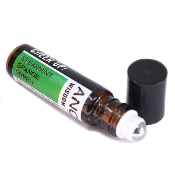Mint, Orange &amp; Myrrh Essential Oil Blend, Roller, Ancient Wisdom
