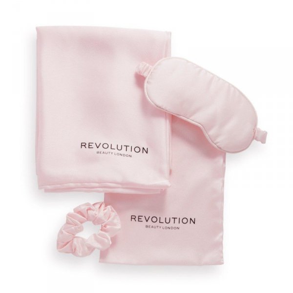 Revolution Beauty The Beauty Sleep Satin Set Satynowy Zestaw do spania - Pink 1op.