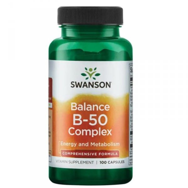 Balance B-50 kompleks witamin, Swanson, 100 kapsułek