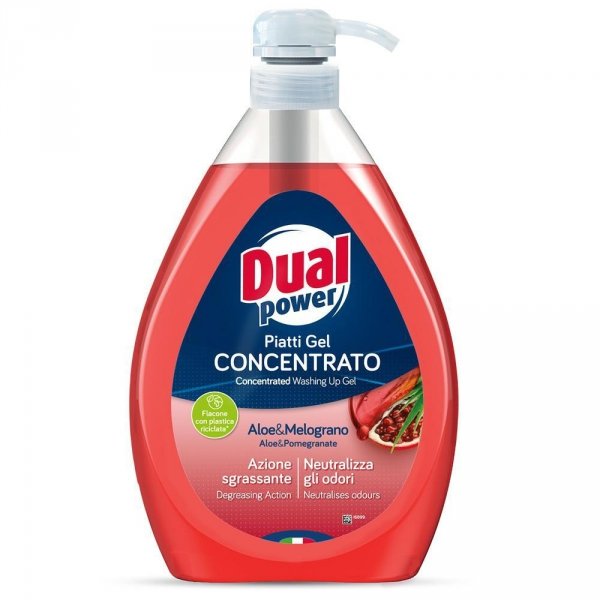  Płyn do naczyń Aloe i Granat z dozownikiem – DUAL POWER, 1 l