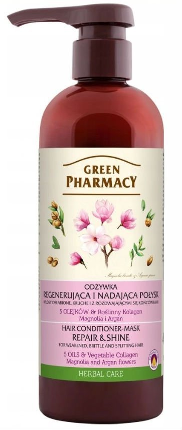Odżywka Regenerująca i Nadająca Połysk Magnolia i Argan, Green Pharmacy