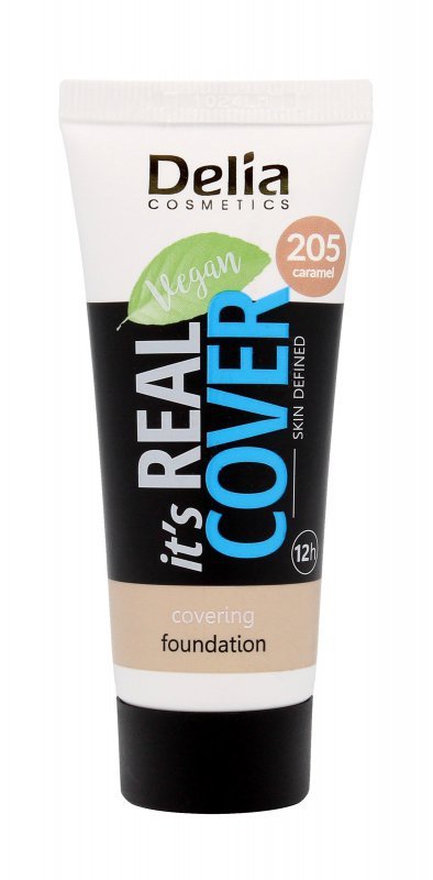 DELIA It`s Real Cover Podkład kryjący rewitalizująco-nawilżający 205 Caramel 30 ml
