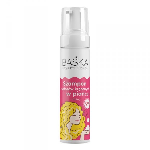 BAŚKA Szampon do włosów kręconych w piance - różany 200 ml