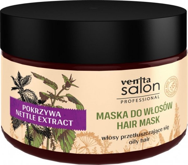 VENITA Salon Maska z pokrzywą do włosów przetłuszczających się 500 ml