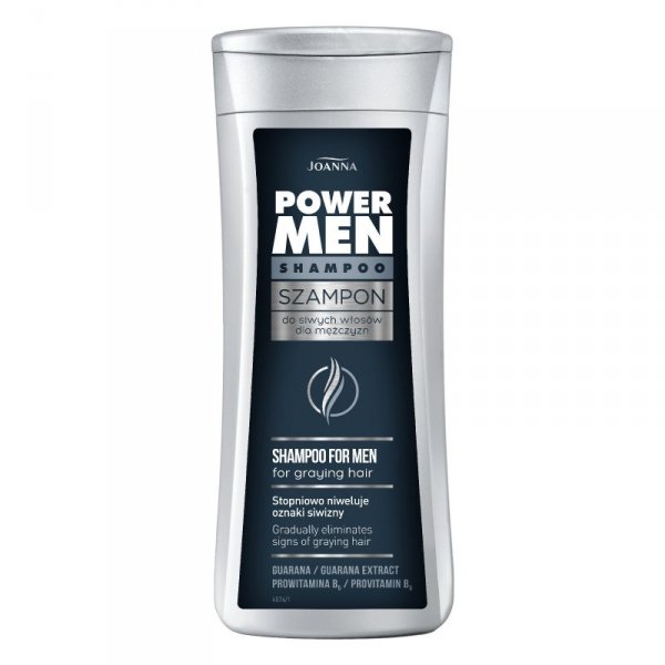 JOANNA Power Men Szampon niwelujący siwiznę 200 ml