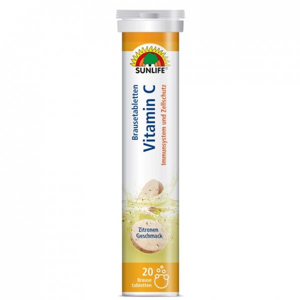 Sunlife Tabletki musujące z witaminą C, 20 sztuk