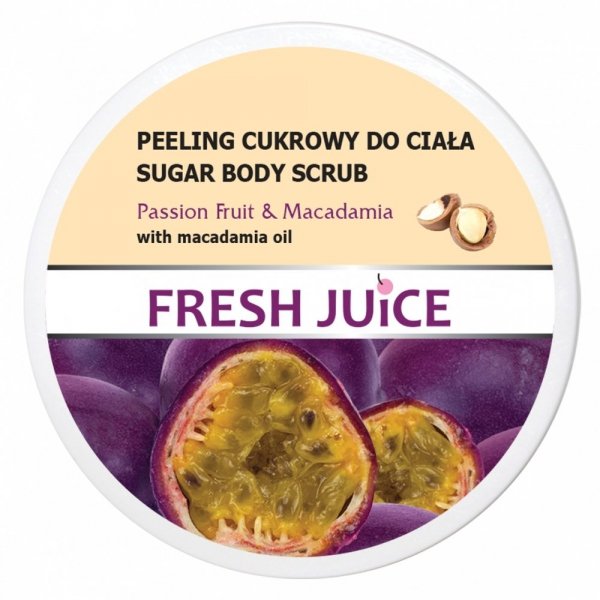 Passion Fruit &amp; Macadamia Peeling Cukrowy do Ciała, Fresh Juice
