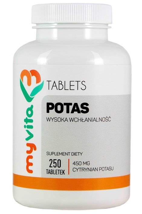 Potas (Cytrynian Potasu), Tabletki MyVita 