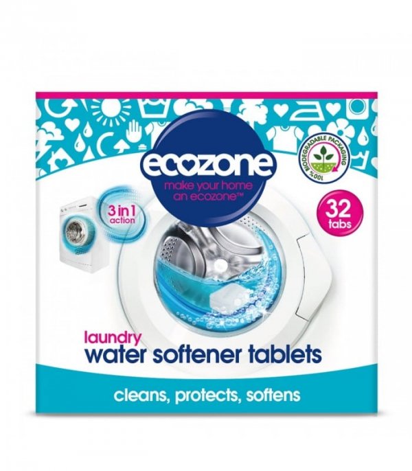 Tabletki zmiękczające wodę do prania, Ecozone, 32 sztuk