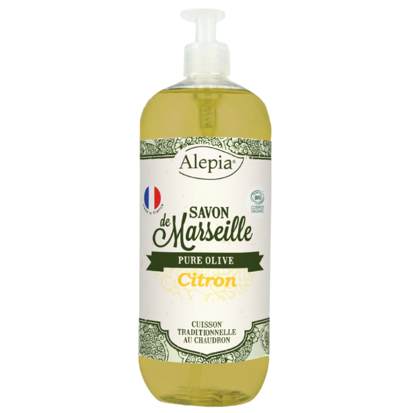 Mydło Marsylskie w Płynie z Olejkiem Cytrynowym, Alepia, 1000ml