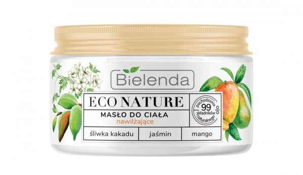Bielenda Eco Nature Masło do ciała nawilżające - Śliwka Kakadu &amp; Jaśmin &amp; Mango 250ml