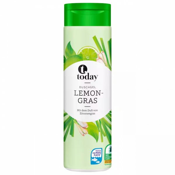 Żel pod prysznic z trawą cytrynową, Today, 300ml