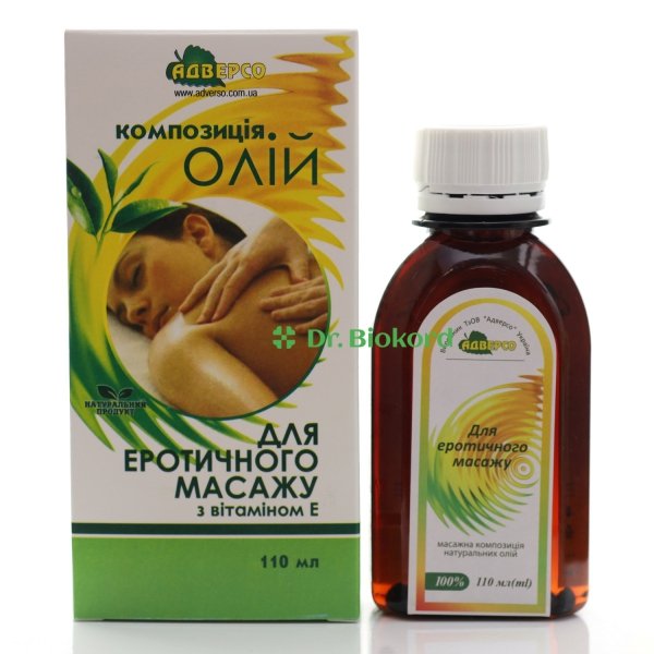 Olej do Masażu Erotycznego, 100% Naturalny, Adverso, 110ml