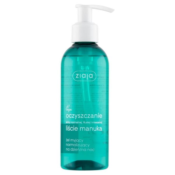 Ziaja Liście Manuka, oczyszczanie, żel myjący normalizujący, 200ml