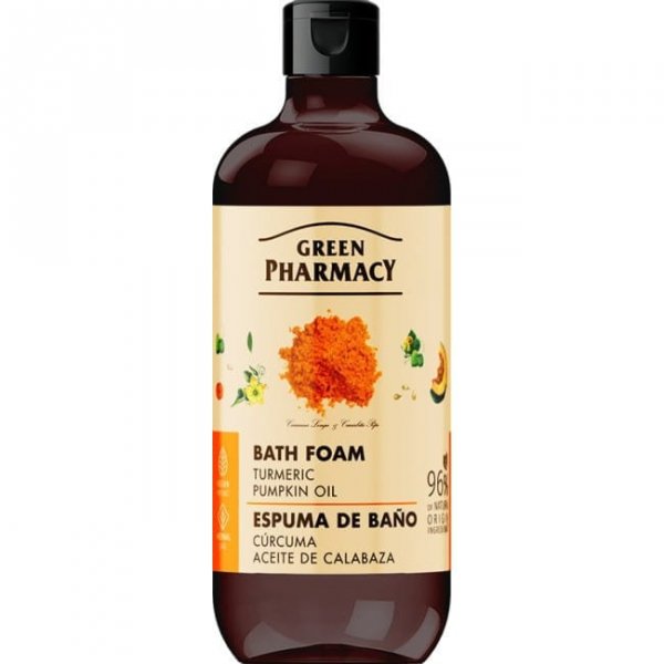 Pianka do kąpieli Kurkuma + Olej dyniowy, GREEN PHARMACY, 500ml