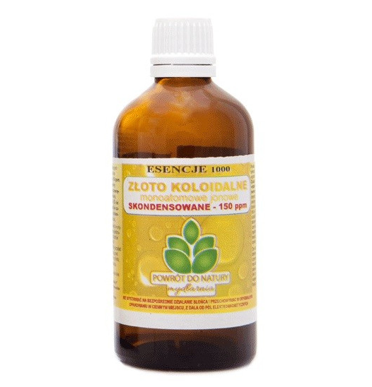 Złoto koloidalne stężone 150 PPM, Powrót do Natury, 100ml