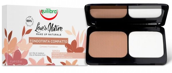 Компактная тональная основа, Beige Chiaro (светло-бежевый), Equilibra, 10г