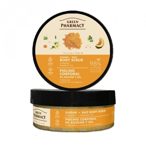 Peeling cukrowy do ciała Kurkuma + Olejek dyniowy, GREEN PHARMACY, 200ml