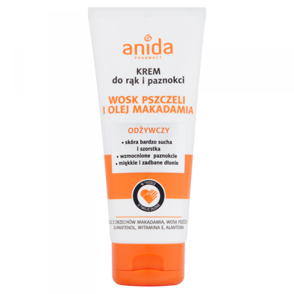 Anida Krem do rąk i paznokci wosk pszczeli i olej makadamia, 100 ml