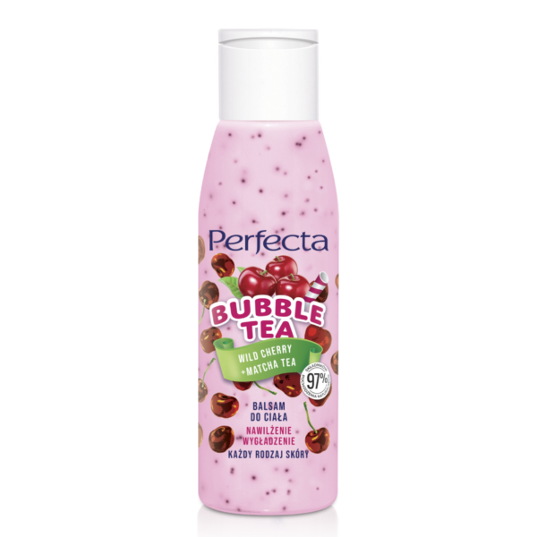 PERFECTA Bubble Tea Balsam do ciała Nawilżenie wygładzenie - Wild Cherry & Matcha Tea - Mini 100 mg
