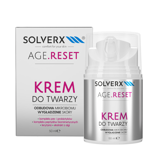 SOLVERX Age.Reset Krem do twarzy - Odbudowa Mikrobiomu & Wygładzenie Skóry 50ml
