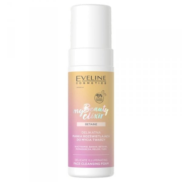 Delikatna Pianka Rozświetlająca do Mycia Twarzy Eveline My Beauty Elixir, 150ml