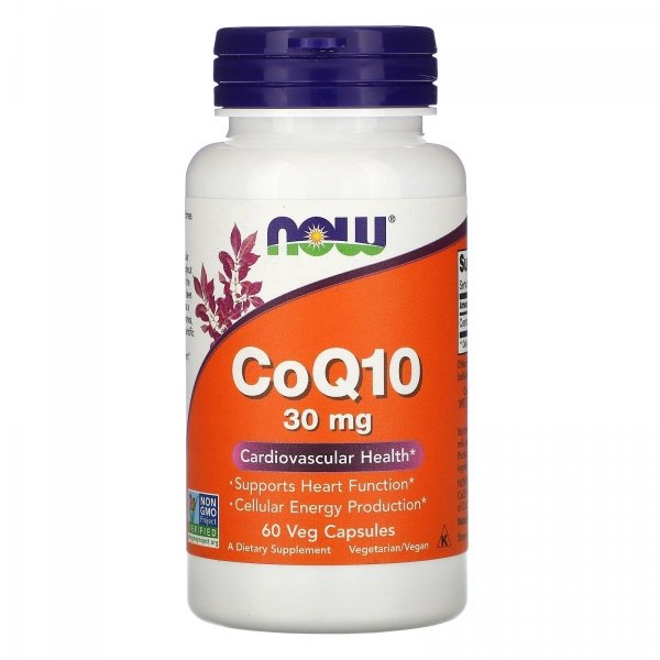 Коэнзим Q10 30 мг, Now Foods, 60 капсул