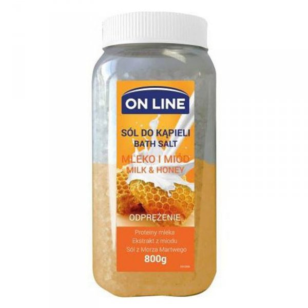 ON LINE Sól do kąpieli - Mleko i Miód 800g
