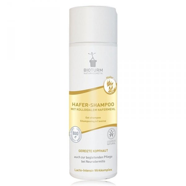 Łagodny szampon do suchej i podrażnionej skóry głowy, z koloidalnymi płatkami owsianymi, No.96, BIOTURM, 200 ml