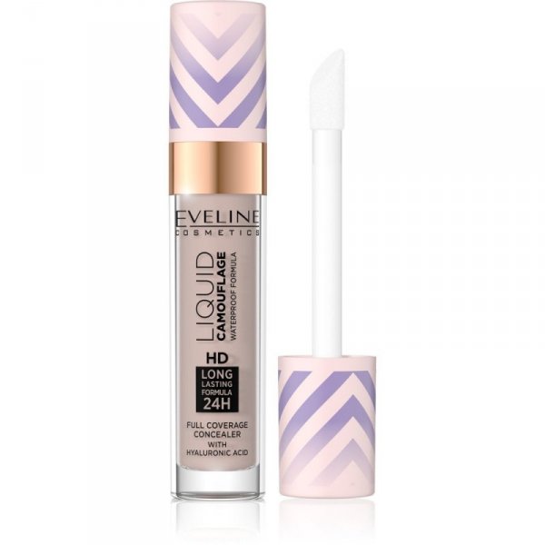 EVELINE Liquid Camouflage Wodoodporny korektor z kwasem hialuronowym nr 04 Light Almond 7.5 ml