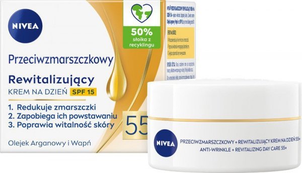 NIVEA 55+ Rewitalizujący krem przeciwzmarszczkowy na dzień 50 ml