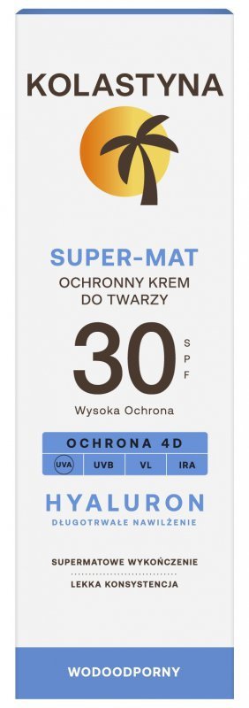 KOLASTYNA Krem ochronny do twarzy - Super Mat SPF30  50ml