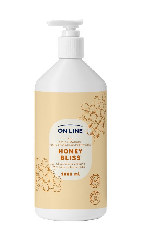 ON LINE Płyn do kąpieli i żel pod prysznic 2w1 Honey Bliss 1000 ml
