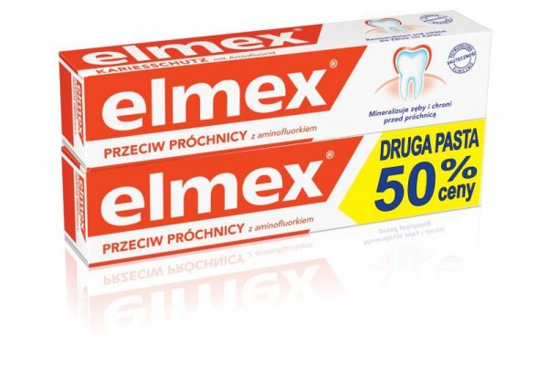 Elmex Pasta do zębów + druga za 50% ceny  75ml x 2