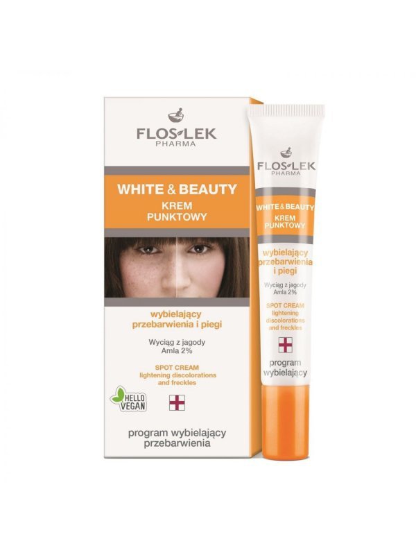 Floslek WHITE & BEAUTY® Krem punktowy wybielający przebarwienia i piegi 20 ml