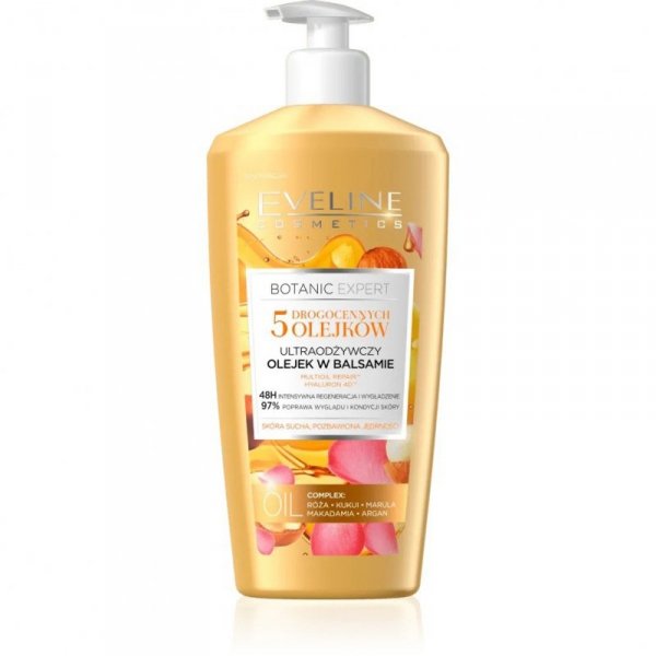 EVELINE Botanic Expert Ultraodżywczy Olejek w balsamie do ciała 5 olejków  350 ml