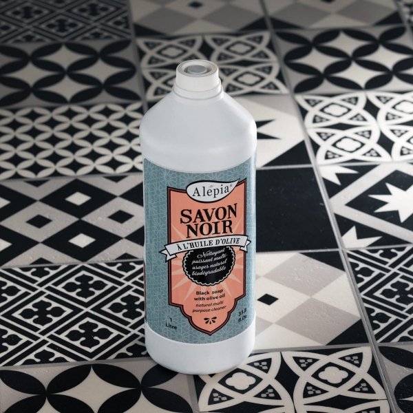 Жидкое Черное Мыло для Чистки Savon Noir Алепия, 1 литр