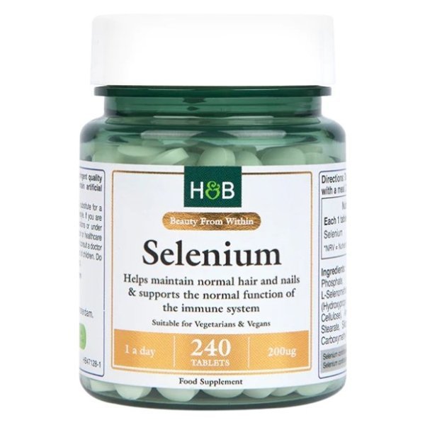 SELENIUM, Selen 200ug, Holland &amp; Barrett, 240 tabletek