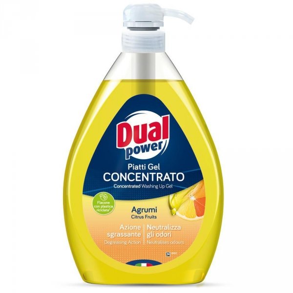 Płyn do naczyń o zapachu cytrusów z pompką – Citrus DUAL POWER 1 l